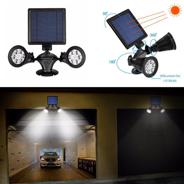 Motion Sensor Solar Light Twin Spotlight | FREE SHIPPING